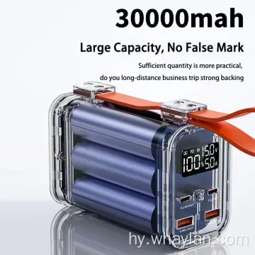 Դյուրակիր 100W 30000MAH Laptop Power Supply Power Bank